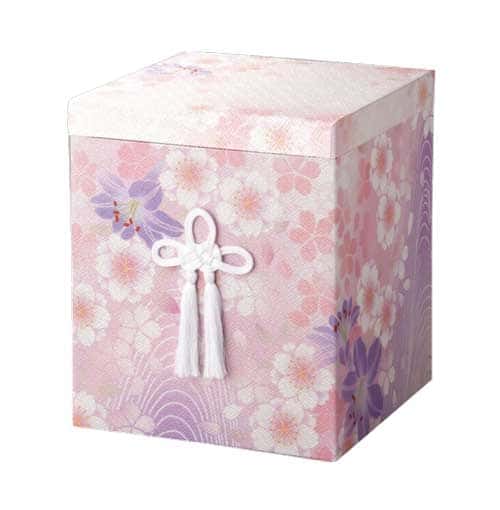 移動葬儀車といえば笠岡の葬儀場　吉相グループの株式会社絆の骨箱　彩華ピンク